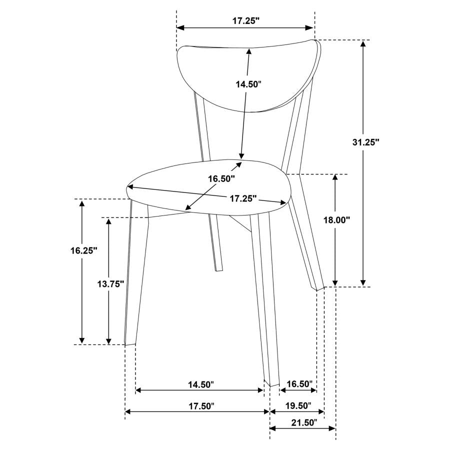 Kersey Stackable Dining Chair - "Chestnut"