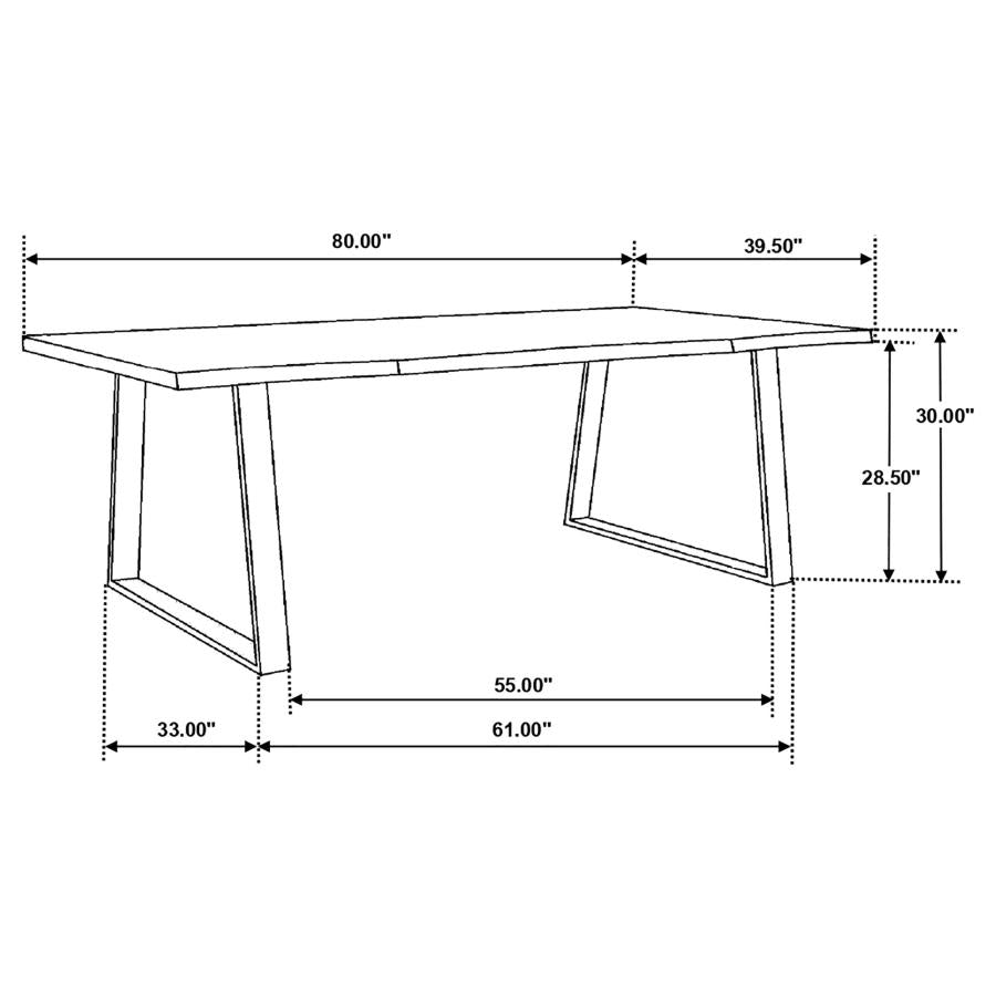Ditman Live Edge Dining Table - "Grey"