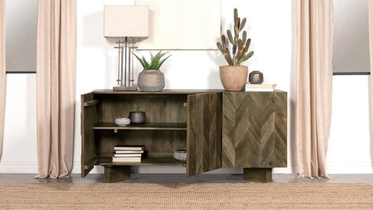 Tyler 3-Door Sideboard - "Mango Brown"