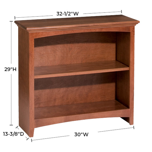 McKenzie 30″W x 29″H Bookcase, Finished