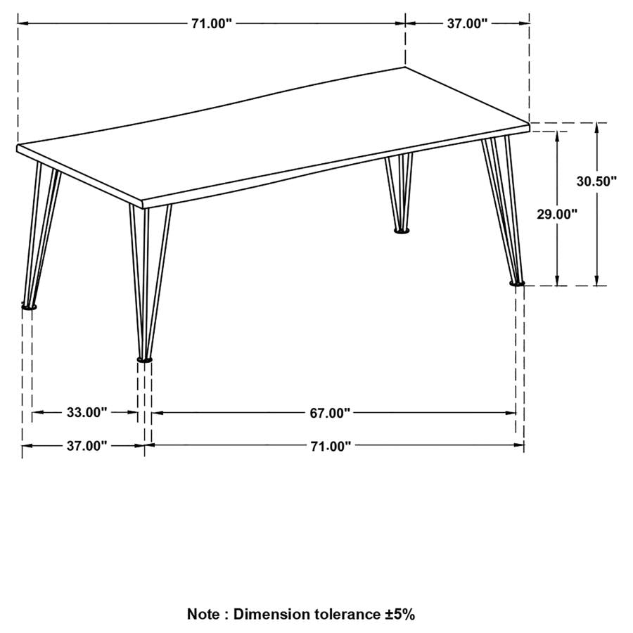 Sherman Live Edge Dining Table - "Natural"
