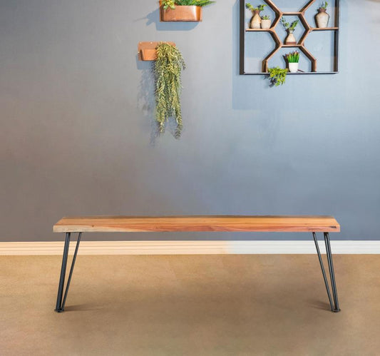 Sherman Live Edge Dining Bench - "Natural"