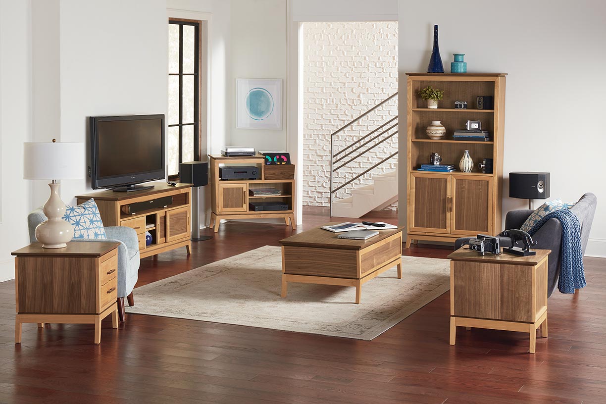 Addison 38″ Wide Vinyl Record Station