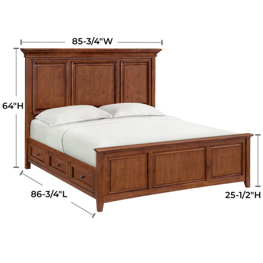 McKenzie King Grand Storage Bed