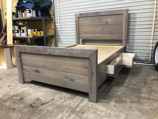 Customizable Miter 6-Drawer Storage Bed