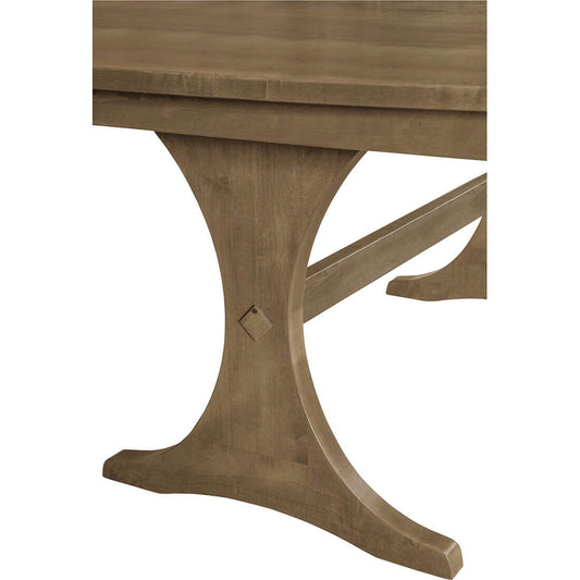 Maple Arcadia 42" x 72" Trestle Dining Table w/ Two 12" Leaves