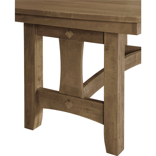 Maple Hawthorne 36" x 54" Solid Top Trestle Dining Table