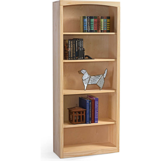 Pine Arched 36″W x 72″H Bookcase