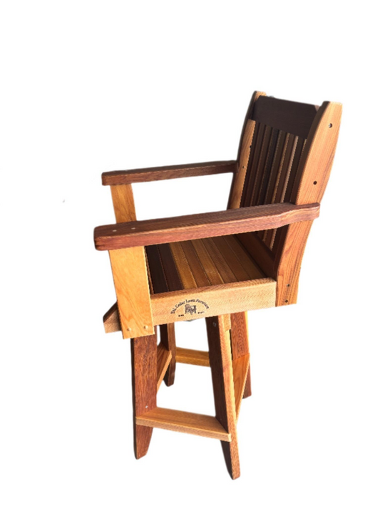 Cabbage Hill Swivel Barstool w/Arms