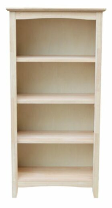 Parawood 24"W x 48"H Shaker Bookcase
