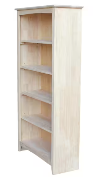 Parawood 32"W x 60"H Shaker Bookcase