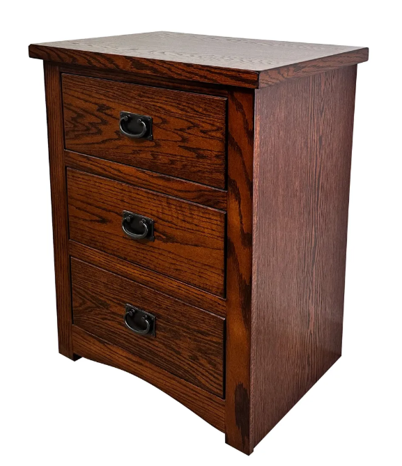 Customizable Classic Mission 3-Drawer Nightstand