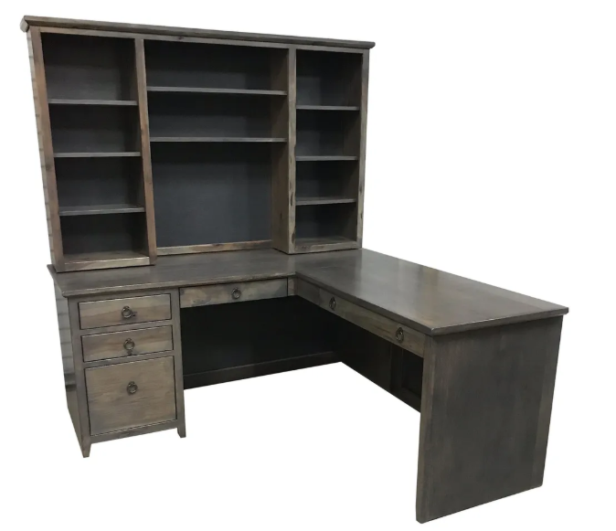 Customizable Shaker L-Shaped Desk w/ Hutch