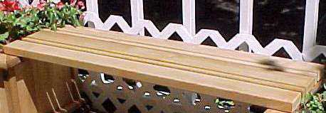 Wood Country Planter Bench