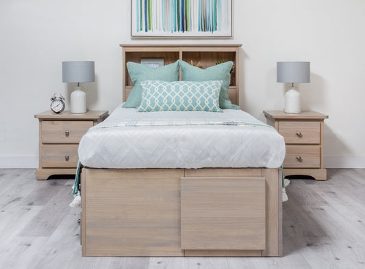 "Youth" Captains Storage Bed w/Bookcase Headboard - Twin