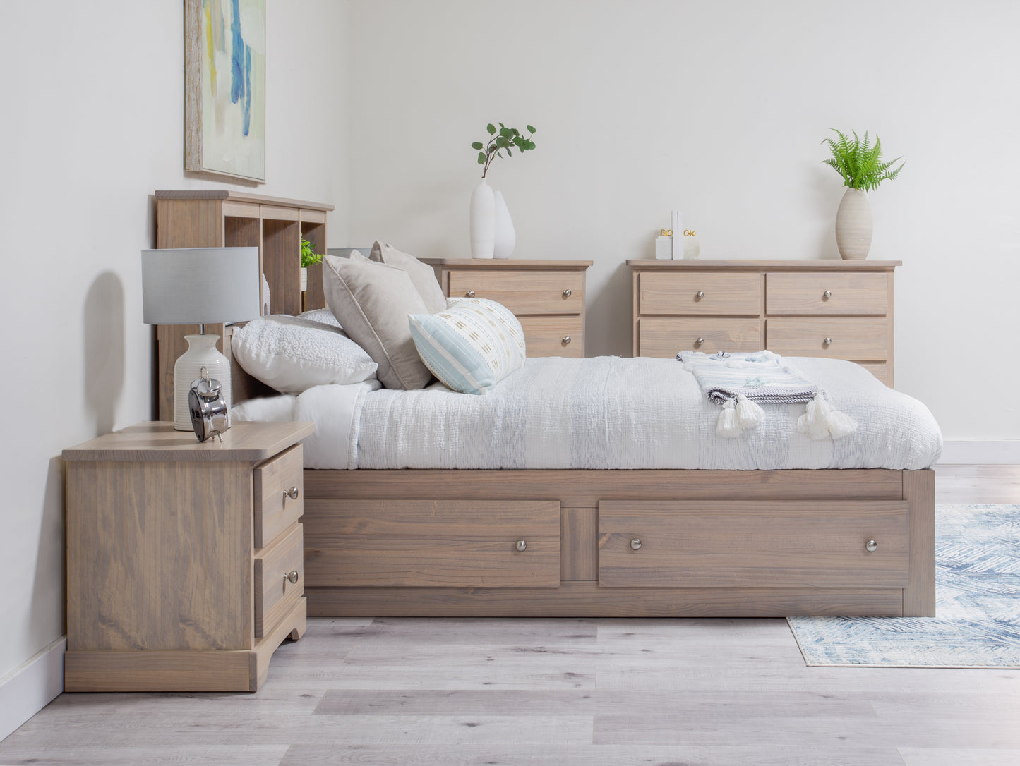 "Youth" Mates Storage Bed w/Bookcase Headboard - King