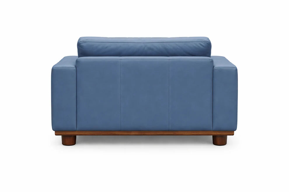 Alestair Blue Leather Chair