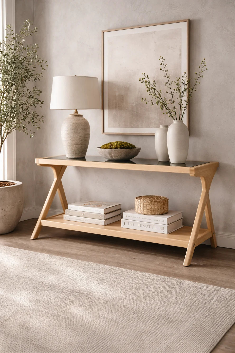 Canberra Console Table - "Natural"
