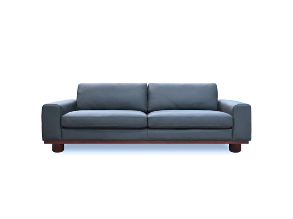 Alestair Blue Leather Sofa