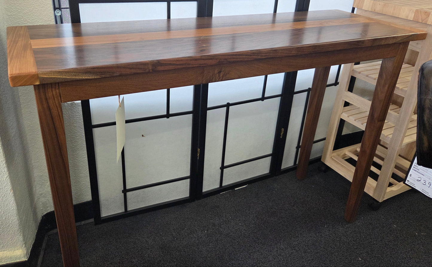 Walnut + Cherry 2-Tone Sofa Table