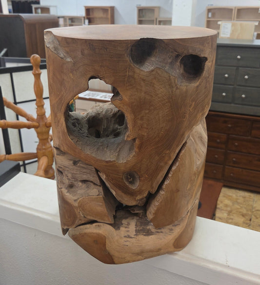 Tropical Teak Root Hassock Round Side Table