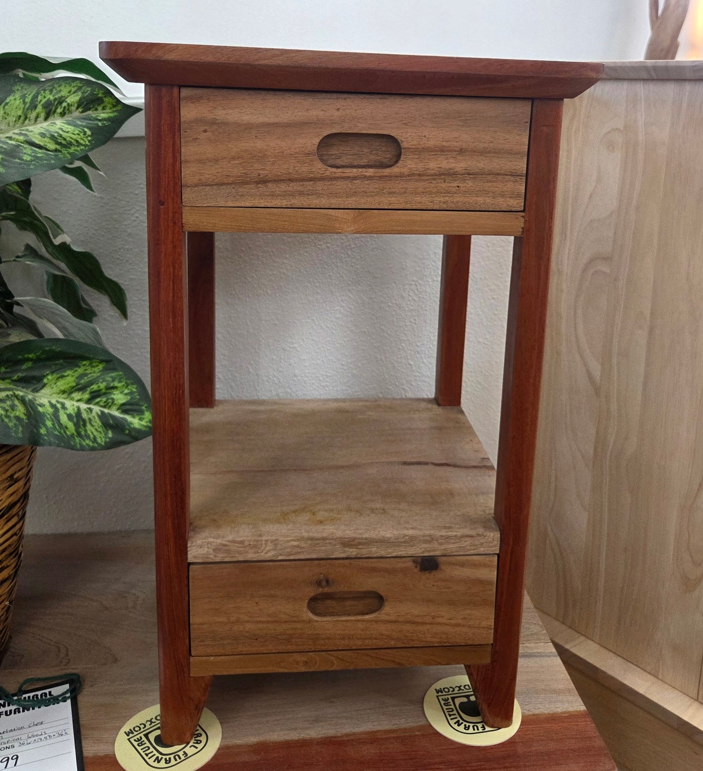 Tropical Pandok 2-Drawer Side Table