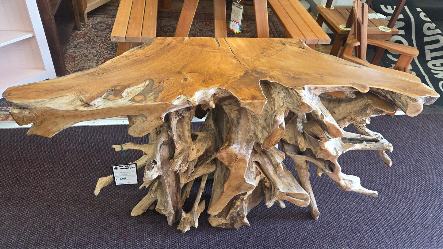 Tropical Teak Root Console Table