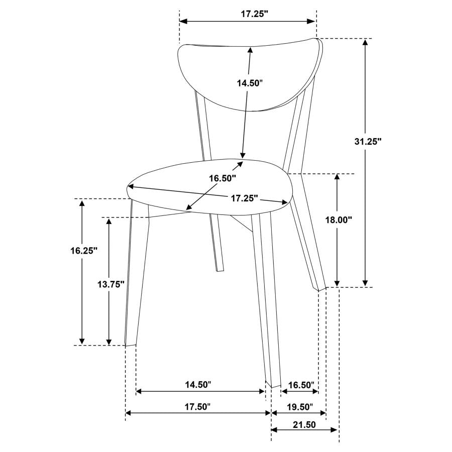 Jedda Stackable Dining Chair - "Dark Walnut"