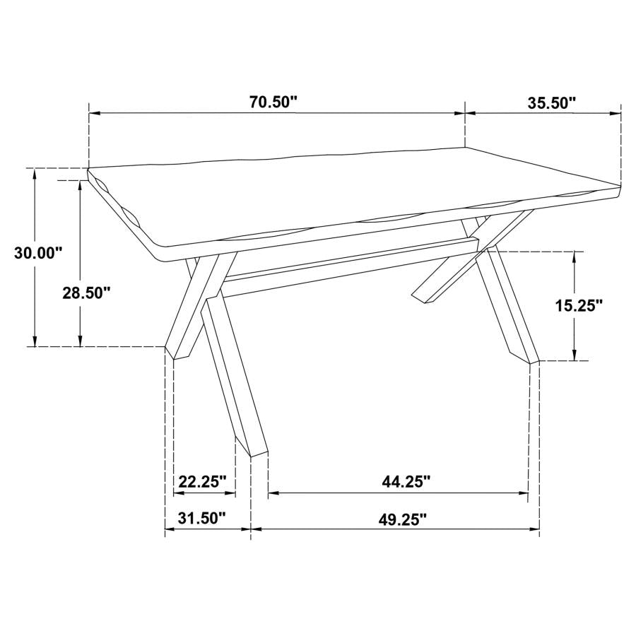 Alston Rectangular Dining Table - "Knotty Nutmeg"