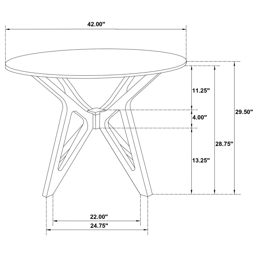 Elowen 42" Dining Table - "Light Walnut"