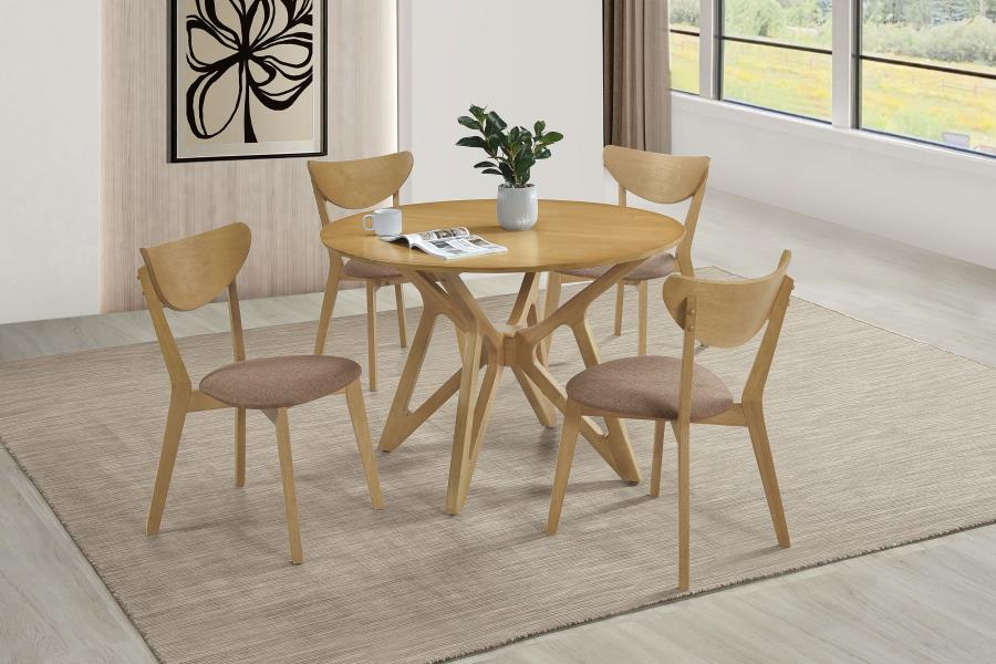 Elowen Stackable Dining Chair - "Light Walnut"