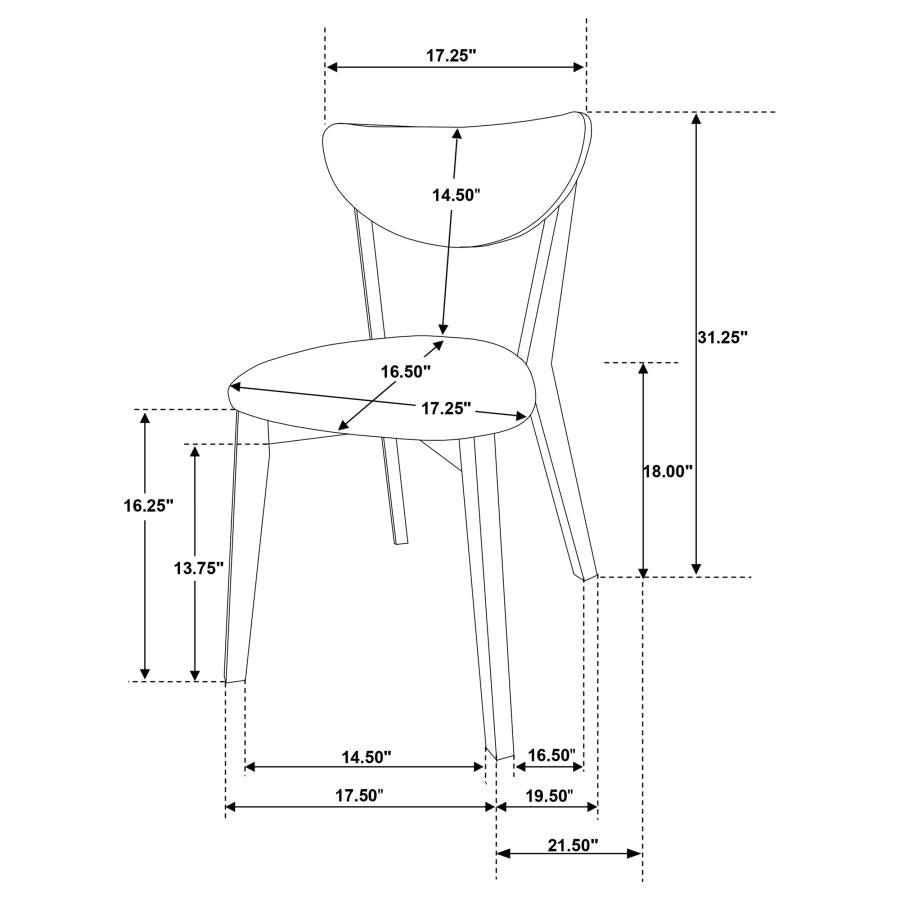 Elowen Stackable Dining Chair - "Light Walnut"