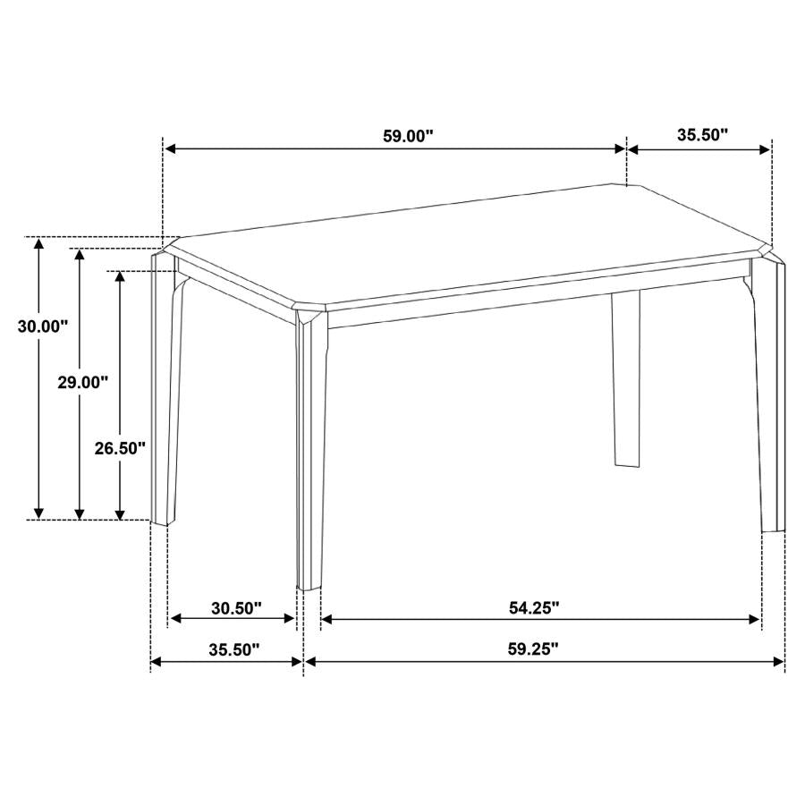 Almonte Dining Table - "Dark Brown"