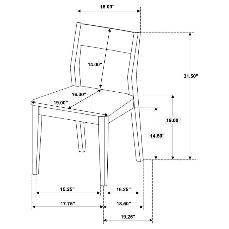 Almonte Dining Chair - "Dark Brown"