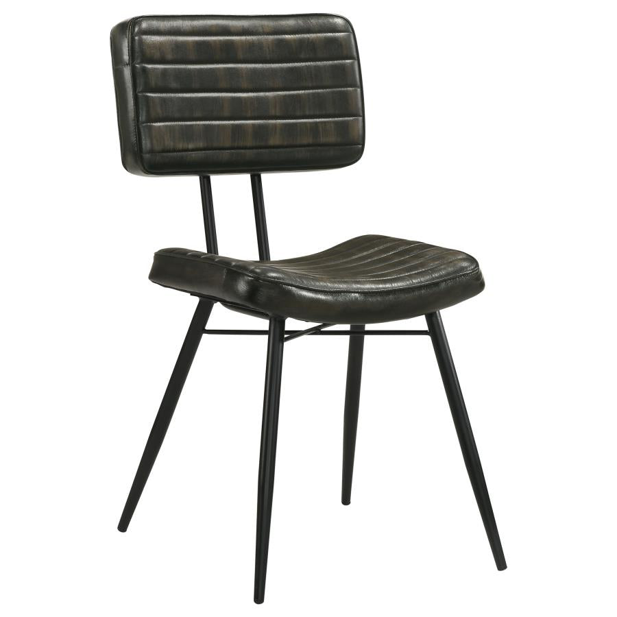 Misty Upholstered Leather Dining Chair - "Espresso"