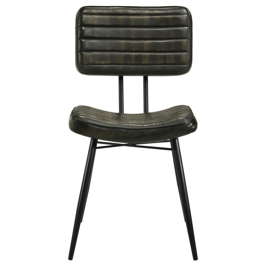 Misty Upholstered Leather Dining Chair - "Espresso"