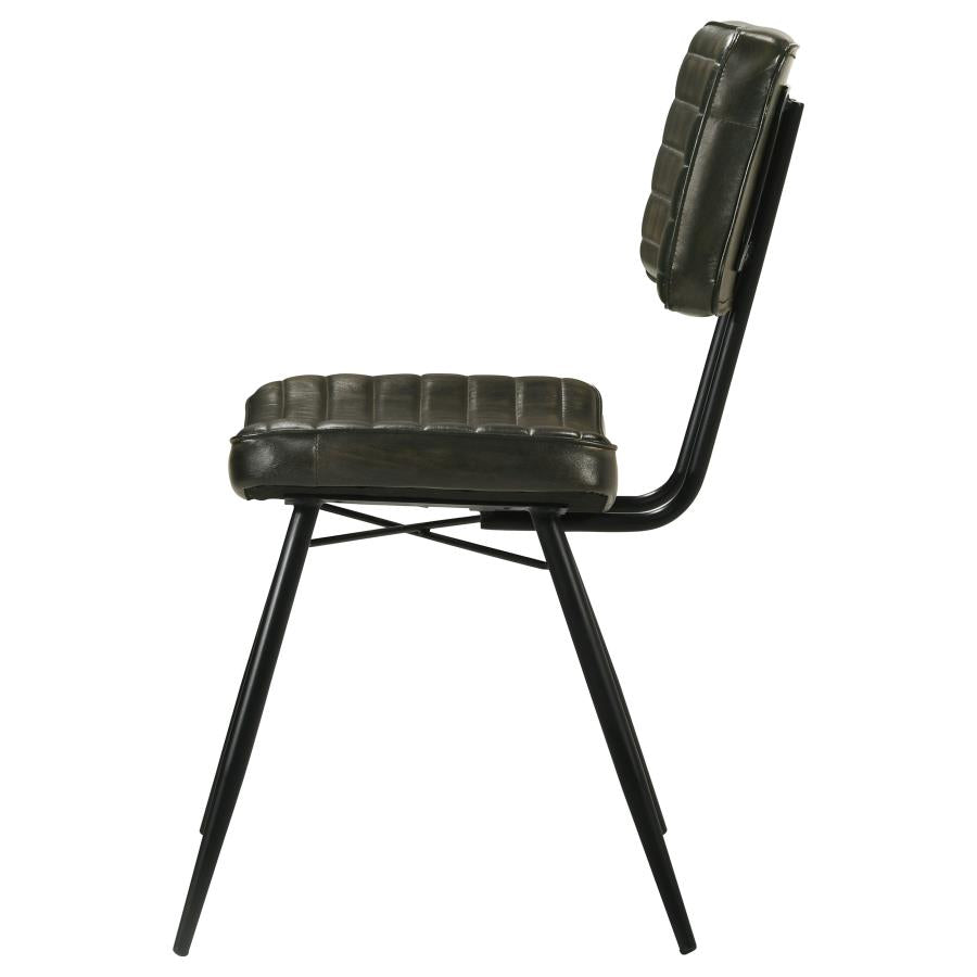 Misty Upholstered Leather Dining Chair - "Espresso"