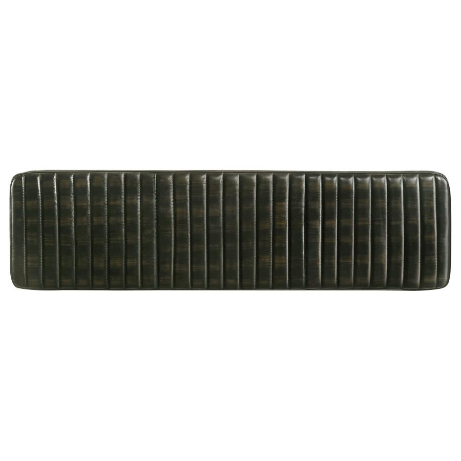 Misty Upholstered Leather Dining Bench - "Espresso"
