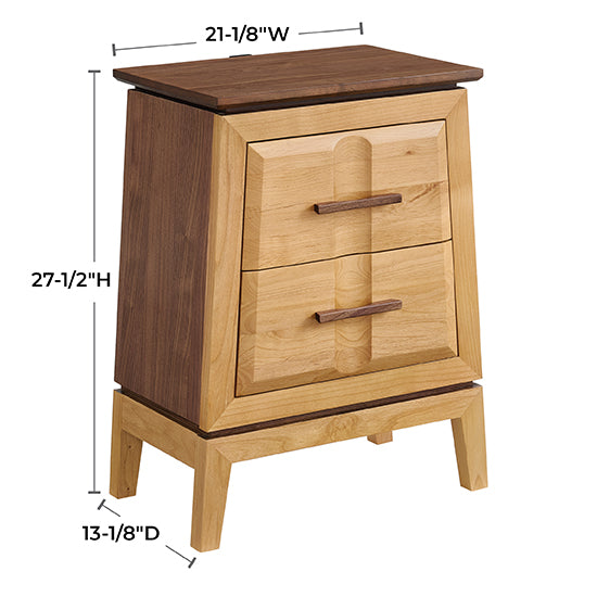 Addison Wide 2-Drawer Nightstand