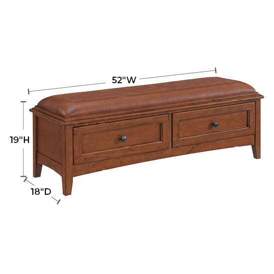 McKenzie 2–Drawer Bench