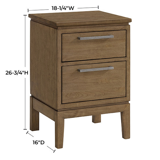 Bailey Small 2-Drawer Nightstand