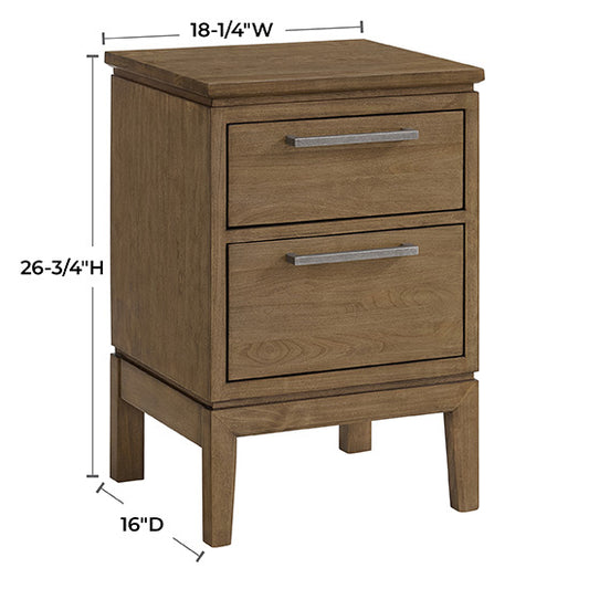 Bailey Small 2-Drawer Nightstand