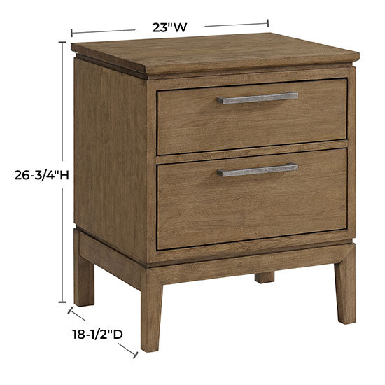 Bailey Wide 2-Drawer Nightstand