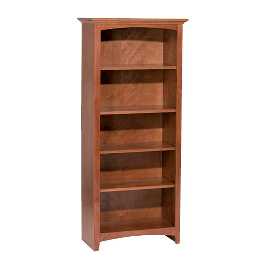 McKenzie  24"W x 60"H Alder Bookcase, Finished