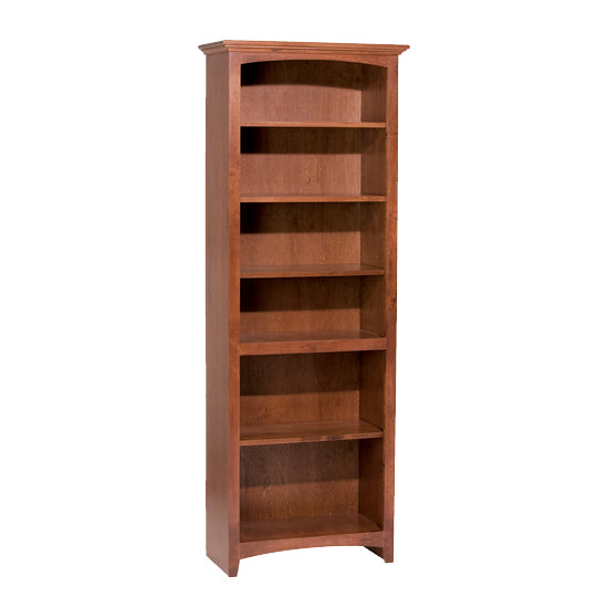 McKenzie  24"W x 72"H Alder Bookcase, Finished