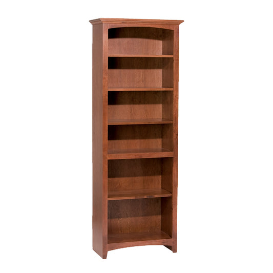 McKenzie  24"W x 72"H Alder Bookcase, Finished