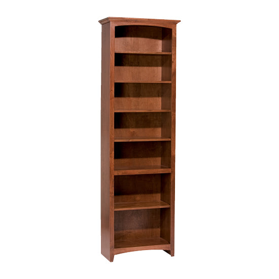 McKenzie  24"W x 84"H Alder Bookcase, Finished