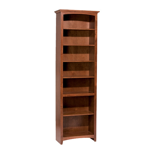 McKenzie  24"W x 84"H Alder Bookcase, Finished