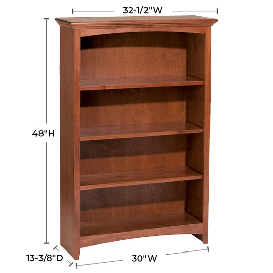 McKenzie 30″W x 48″H Bookcase, Finished
