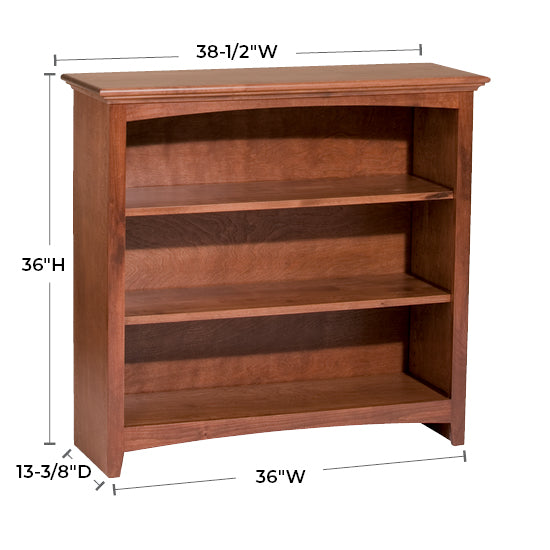 McKenzie 36″W x 36″H Bookcase, Finished